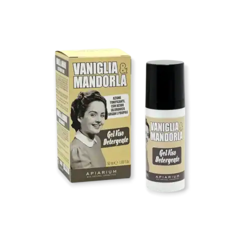 Cleansing facial gel Vanilla and Almond - 50 ml Apiarium