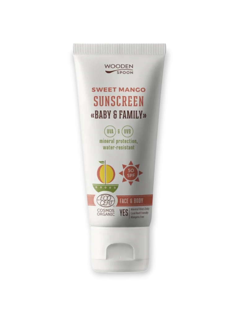 Слънцезащитен крем за лице и тяло Sweet Mango SPF 50 Wooden Spoon