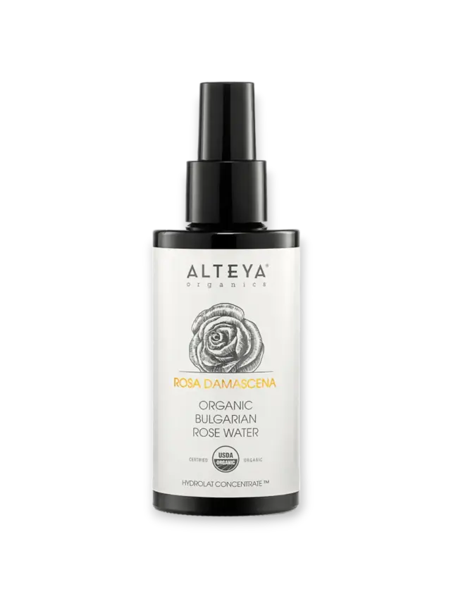 Био Розова вода 100 мл виолетово стъкло Alteya Organics