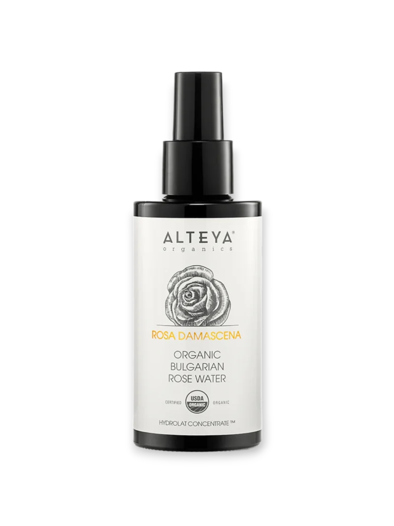 Био Розова вода 100 мл виолетово стъкло Alteya Organics