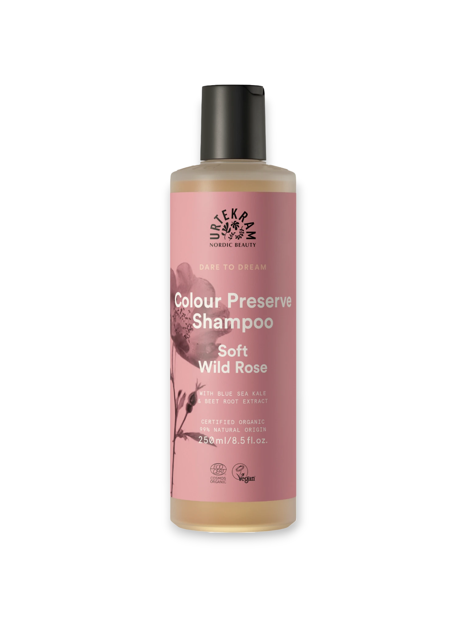 Шампоан за боядисана коса Soft Wild Rose - био, Urtekram, 250 мл