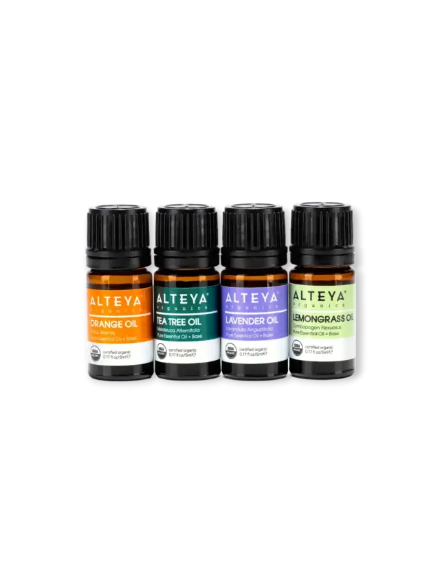 Bio set of 4 pcs. oils Courtesy, Alteya Organics