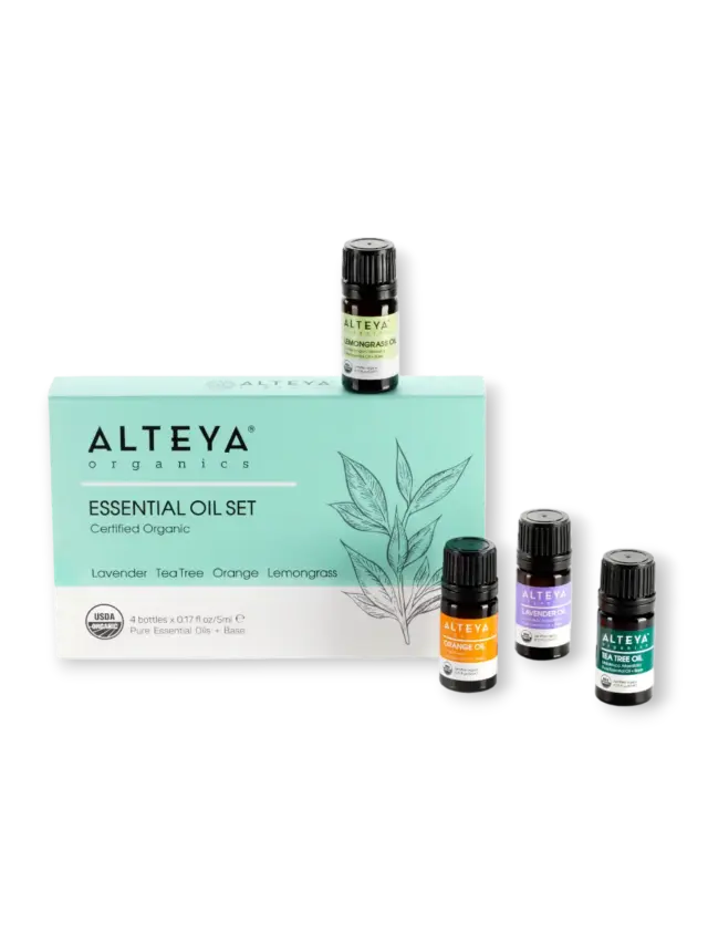 Bio set of 4 pcs. oils Courtesy, Alteya Organics