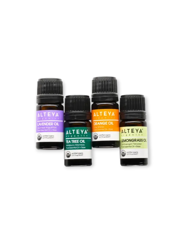Bio set of 4 pcs. oils Courtesy, Alteya Organics