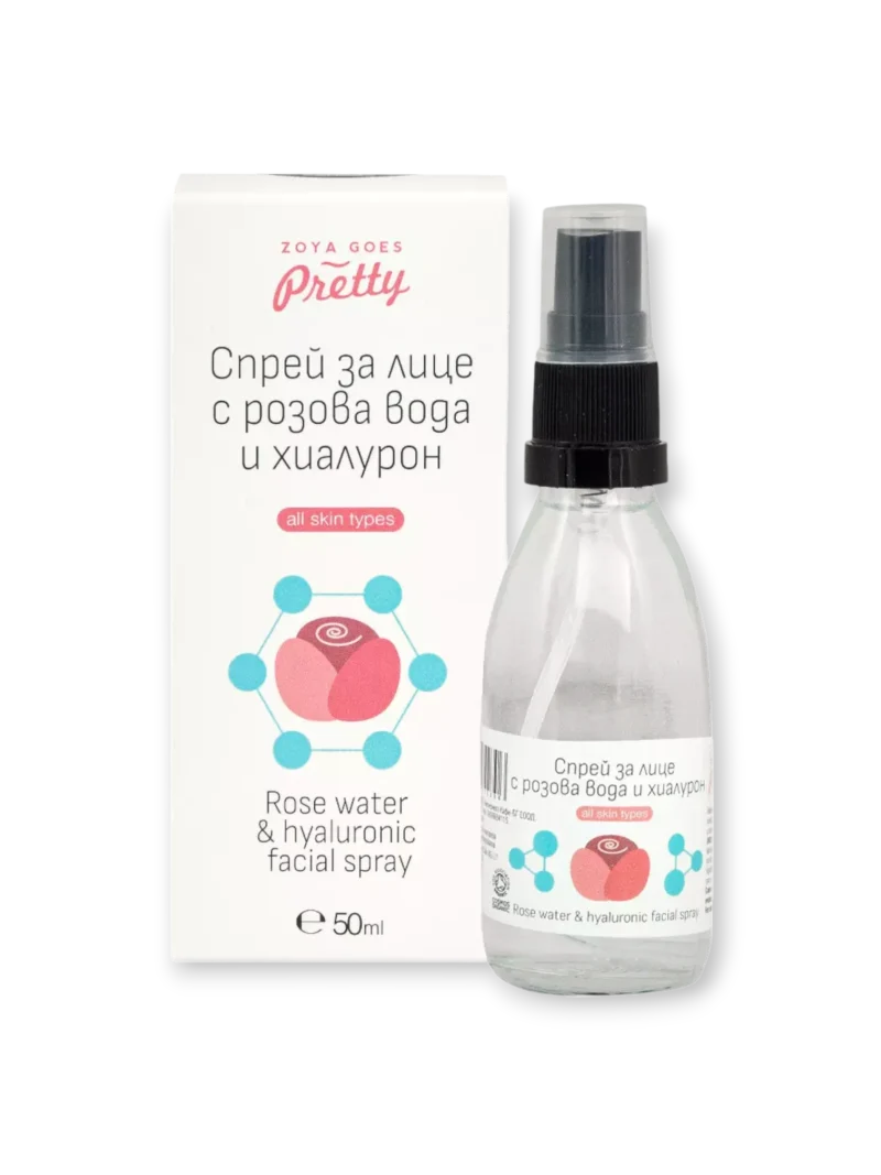 Спрей за лице с розова вода и хиалурон, 50/100 мл Zoya Goes Pretty