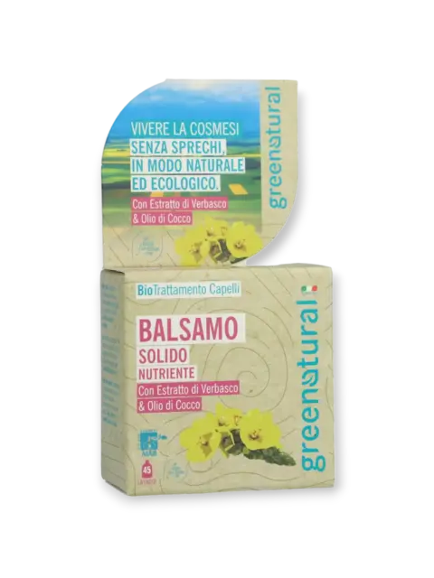 Твърд балсам за коса с екстракт от Лопен, 40 г Greenatural