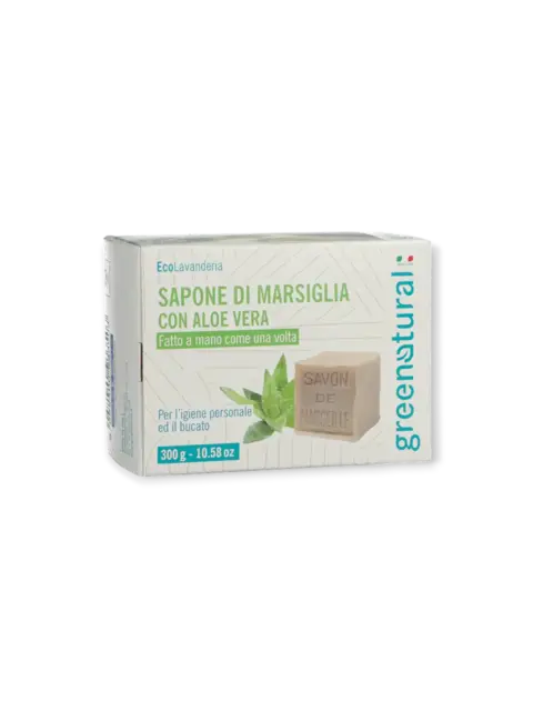 Хозяйственное мыло Марсель с Алоэ Вера 300 г Greenatural