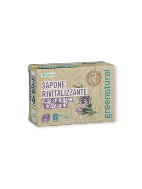 Ревитализиращ сапун Спирулина и розмарин 100 г Greenatural