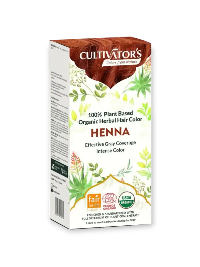 Органическая краска для волос – хна (органическая хна + алоэ) от Cultivator's