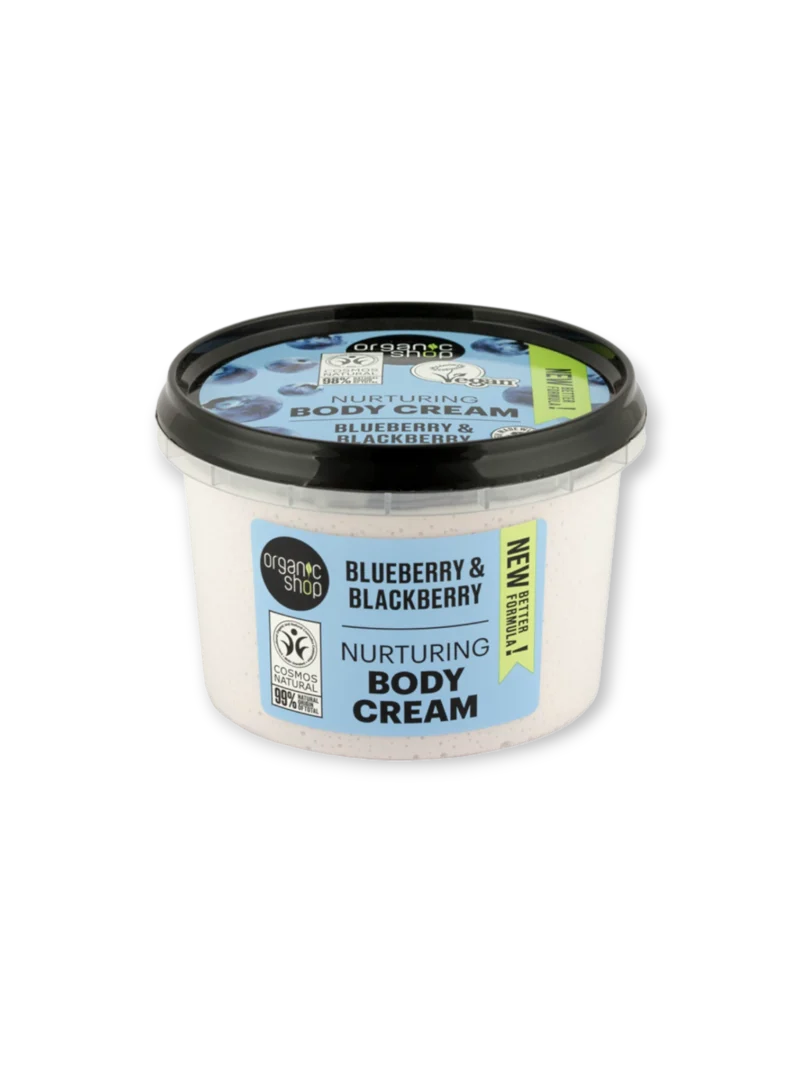 Подхранващ крем за тяло Боровинка и къпина, 250 мл, Organic Shop