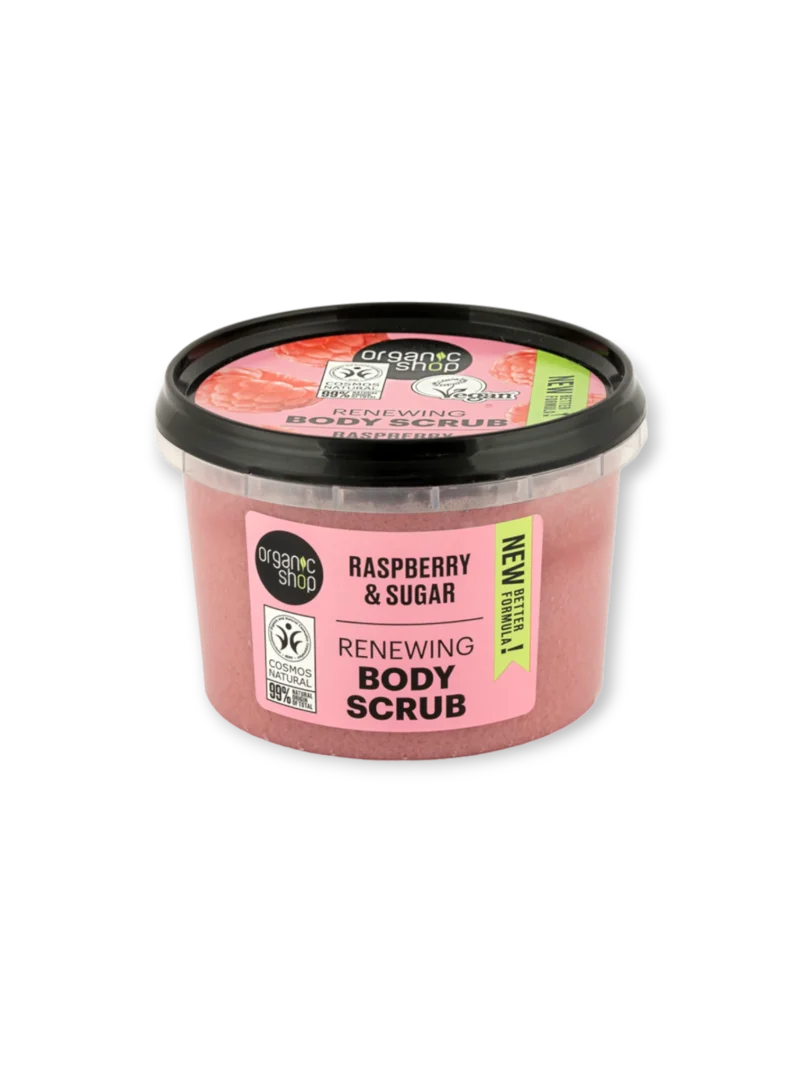 Скраб за тяло с малини 250 мл Organic Shop
