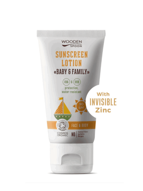 Wooden Spoon Био слънцезащитен лосион BABY FAMILY SPF 30