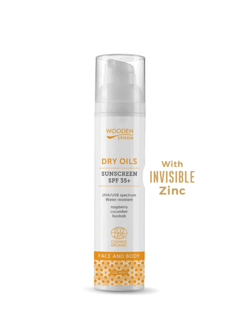 Wooden Spoon Слънцезащитен крем за лице и тяло “Dry oils” SPF 35+