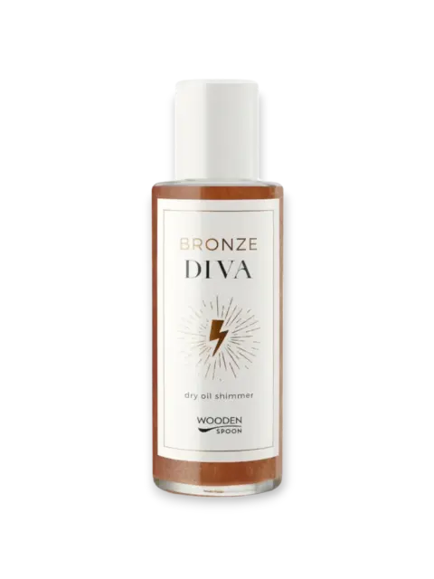 Сухое блестящее масло для тела Bronze Diva, деревянная ложка