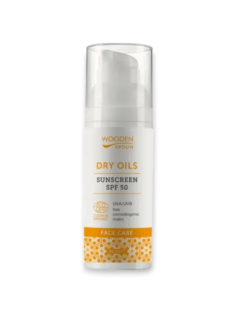 Wooden spoon Слънцезащитен крем за лице „DRY OILS“ 50 SPF