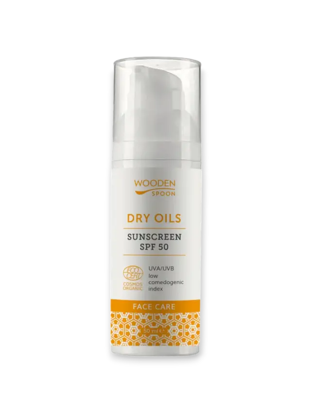 Wooden spoon Слънцезащитен крем за лице „DRY OILS“ 50 SPF