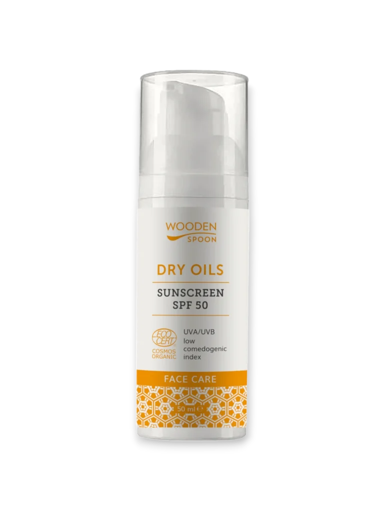 Wooden spoon Слънцезащитен крем за лице „DRY OILS“ 50 SPF