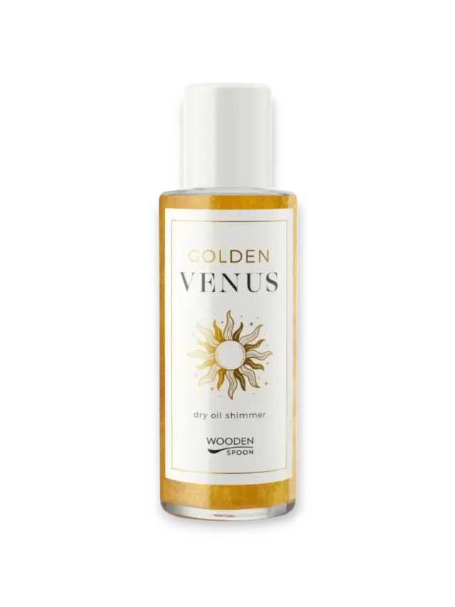 Бляскаво сухо олио за тяло Golden Venus, Wooden Spoon