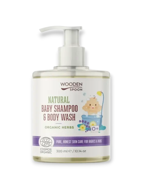 Бебешки шампоан за тяло и коса Organic Herbs 300 мл Wooden Spoon