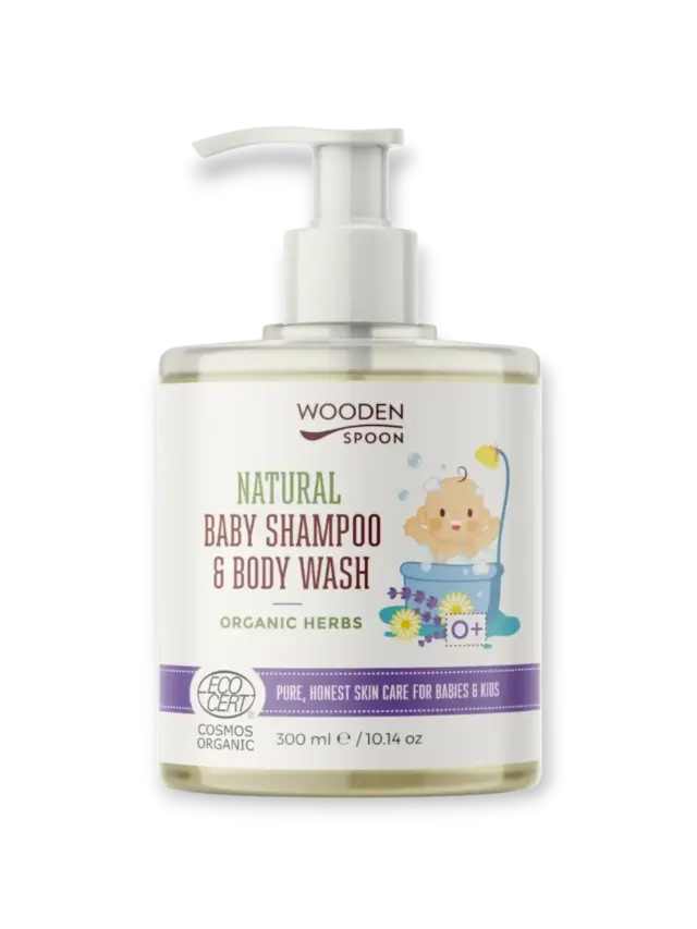Бебешки шампоан за тяло и коса Organic Herbs 300 мл Wooden Spoon