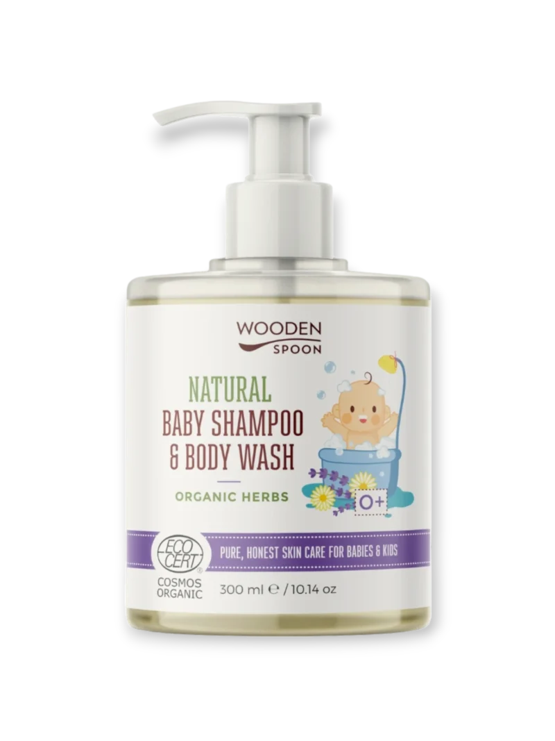Бебешки шампоан за тяло и коса Organic Herbs 300 мл Wooden Spoon