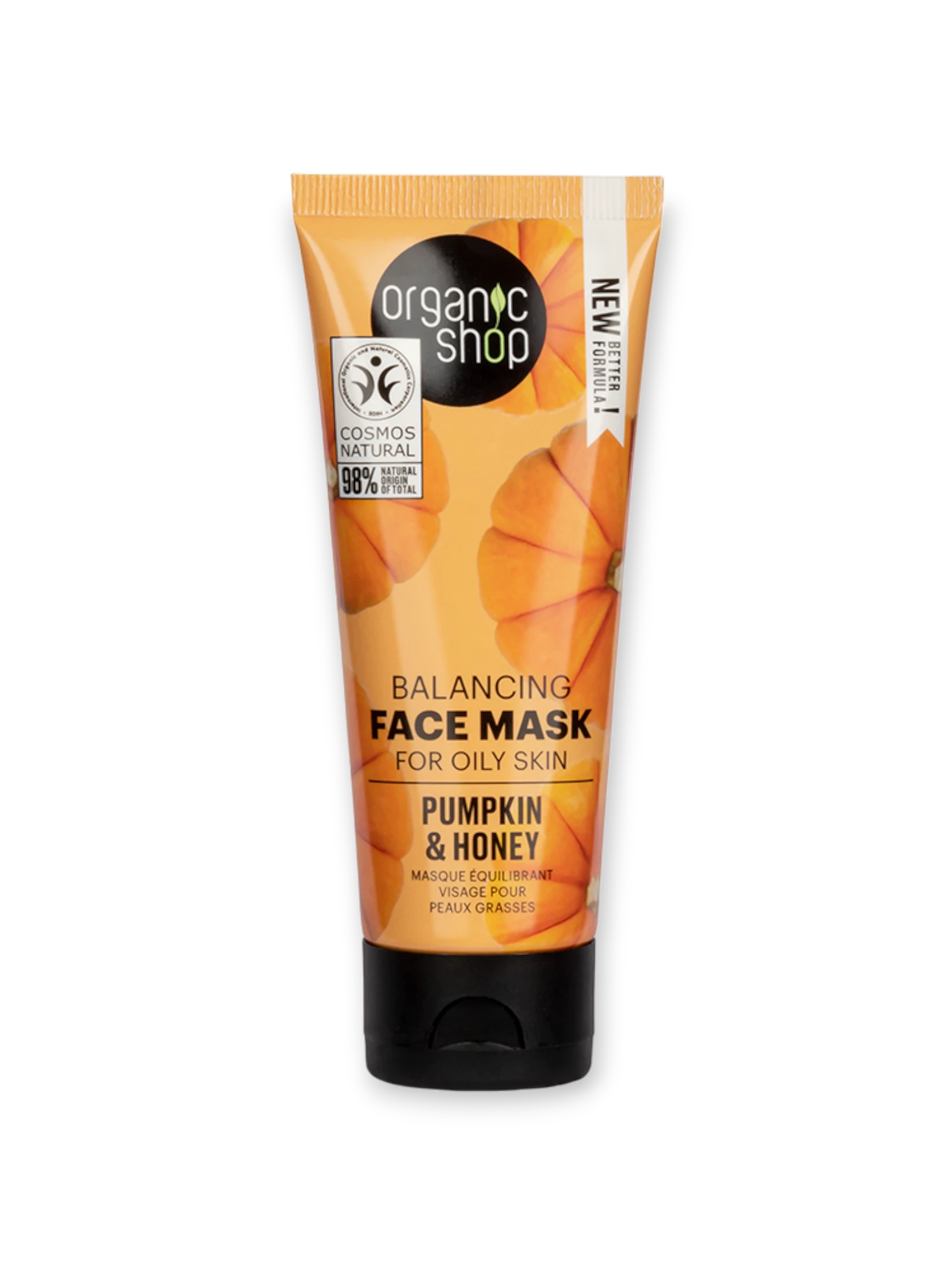 Балансираща маска за лице Tиква и мед, 75 мл, Organic Shop