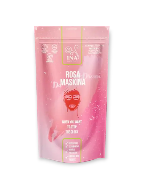 Маска за лице - Розова Maskina - за Нормална до Зряла кожа InaEssentials