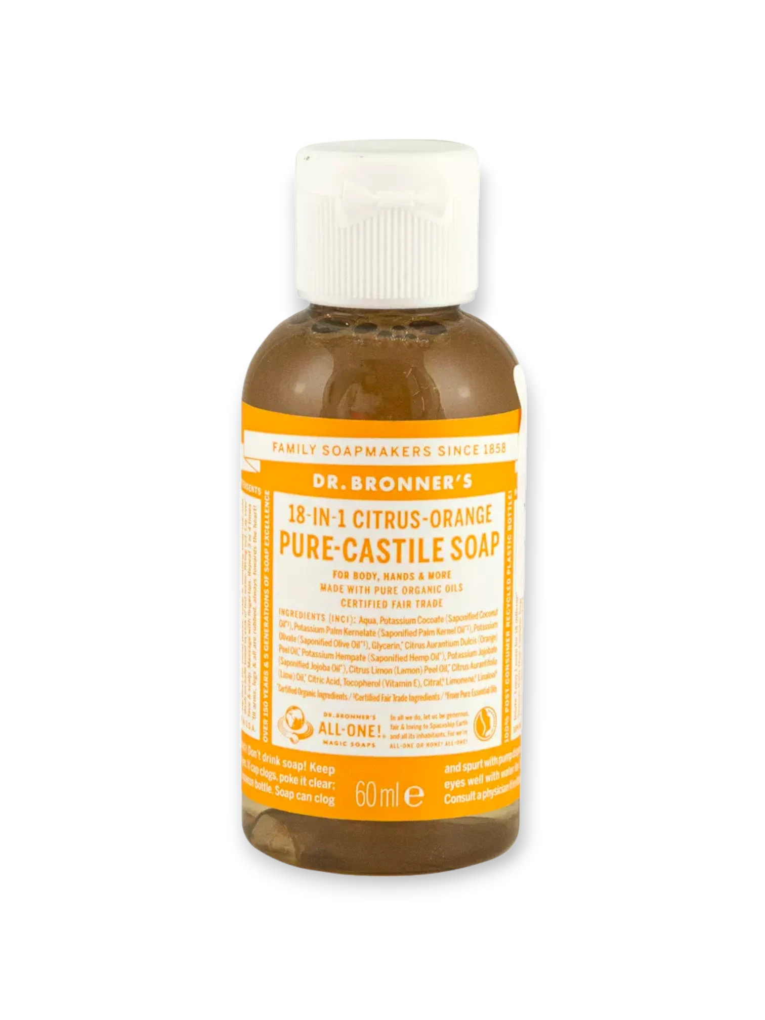 Кастилски сапун Цитруси 60/236/475 мл Dr.Bronner`s
