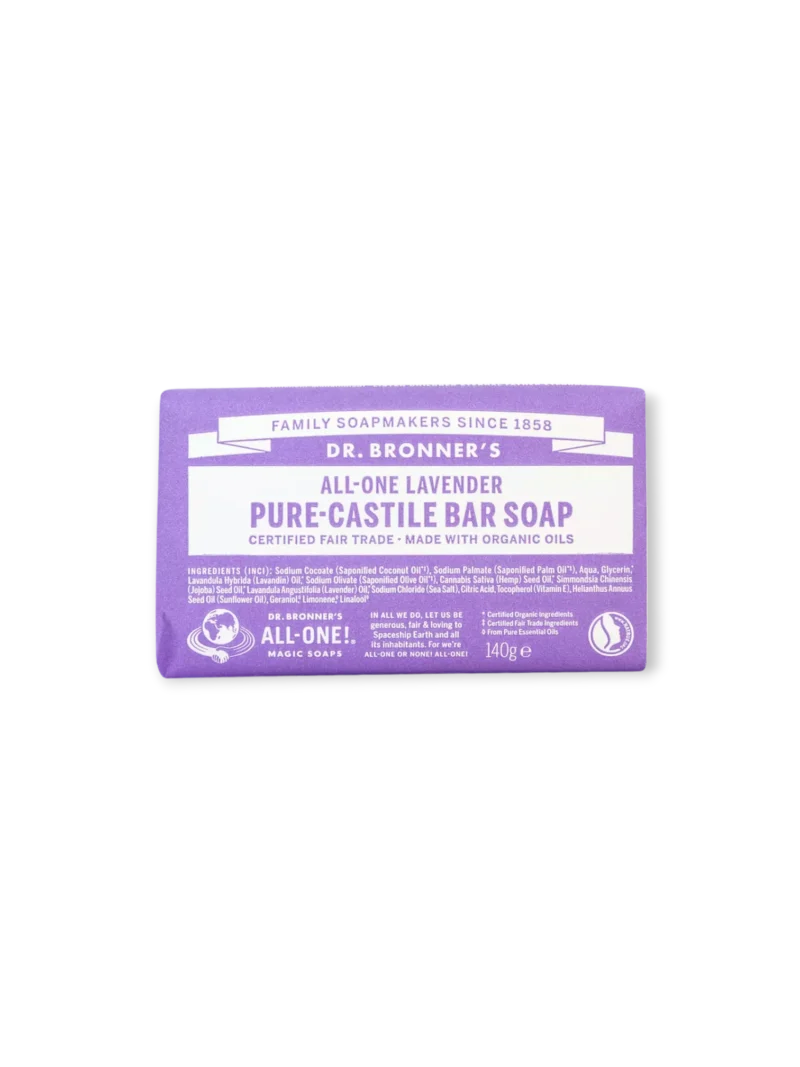 Чист кастилски сапун - Лавандула 140 г Dr.Bronner`s