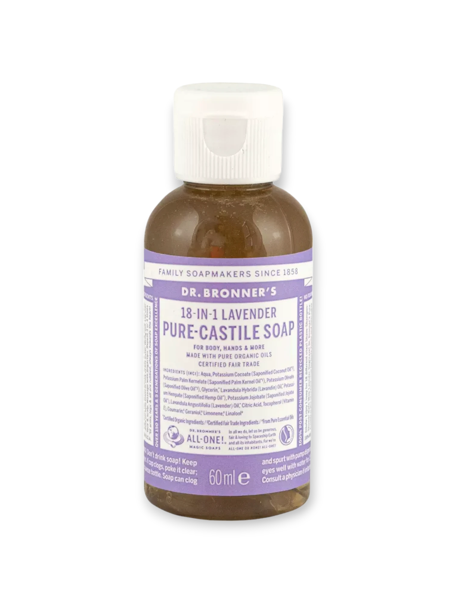 Кастилски сапун - Лавандула 60/240/475 мл Dr.Bronner`s