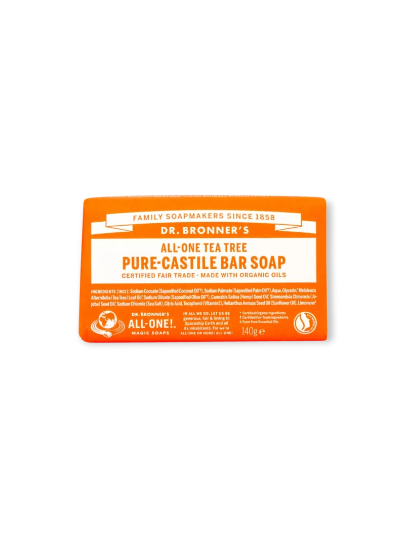 Чист кастилски сапун - Чаено дърво 140 г Dr.Bronner`s