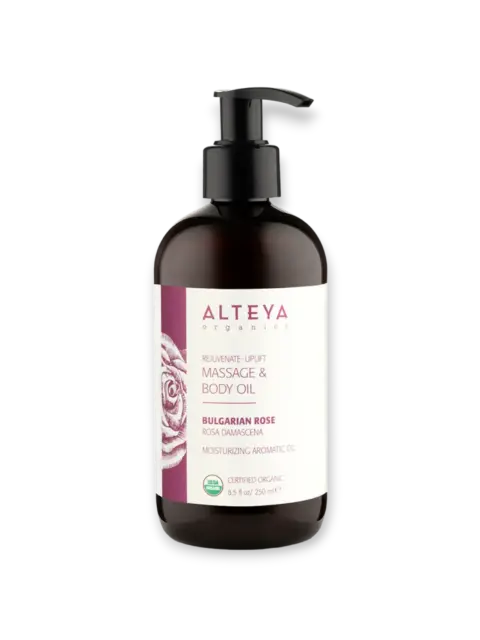 Био Масажно масло за тяло Роза 250 мл Aleya Organics