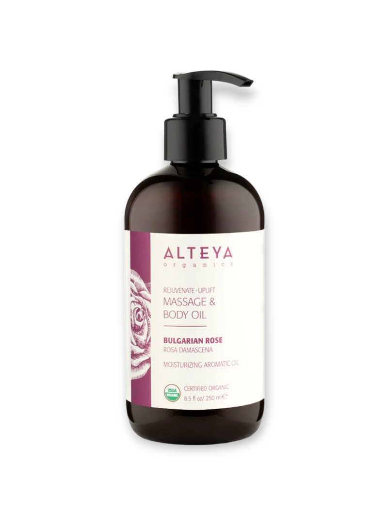 Био Масажно масло за тяло Роза 250 мл Aleya Organics