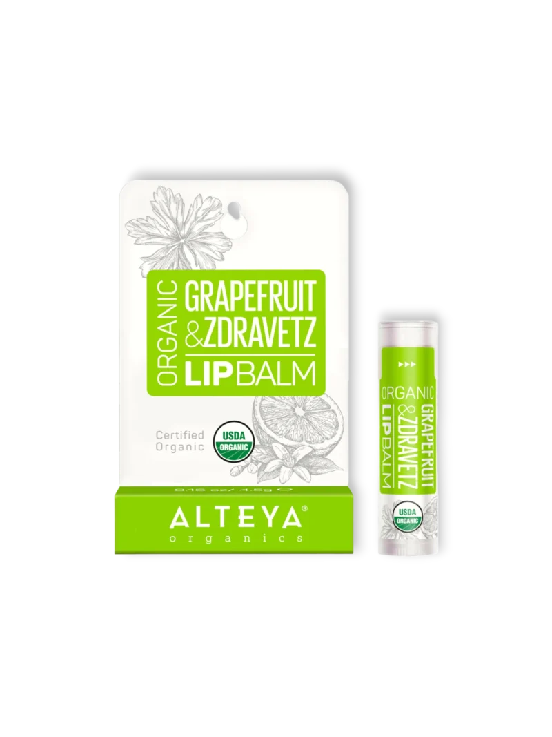 Био балсам за устни Грейпфрут и Здравец 5 г Alteya Organics