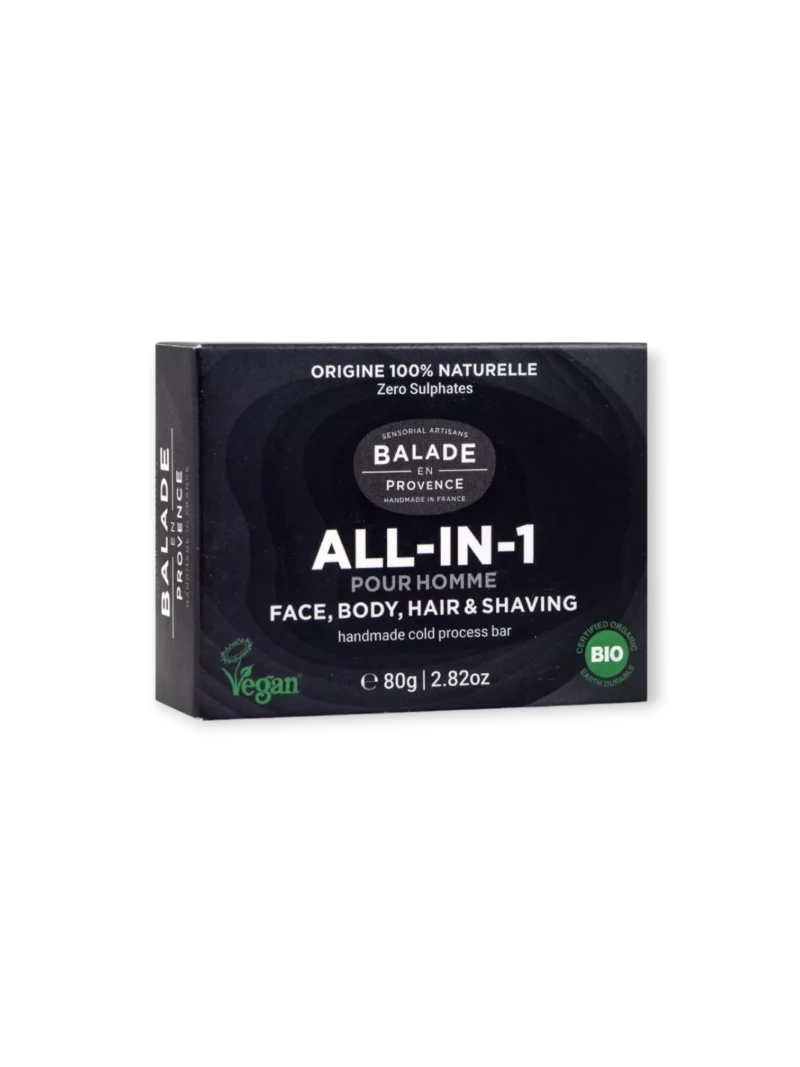 Мъжки твърд шампоан и сапун за бръснене ALL-IN-1, 80 г Balade en Provence - Image 3