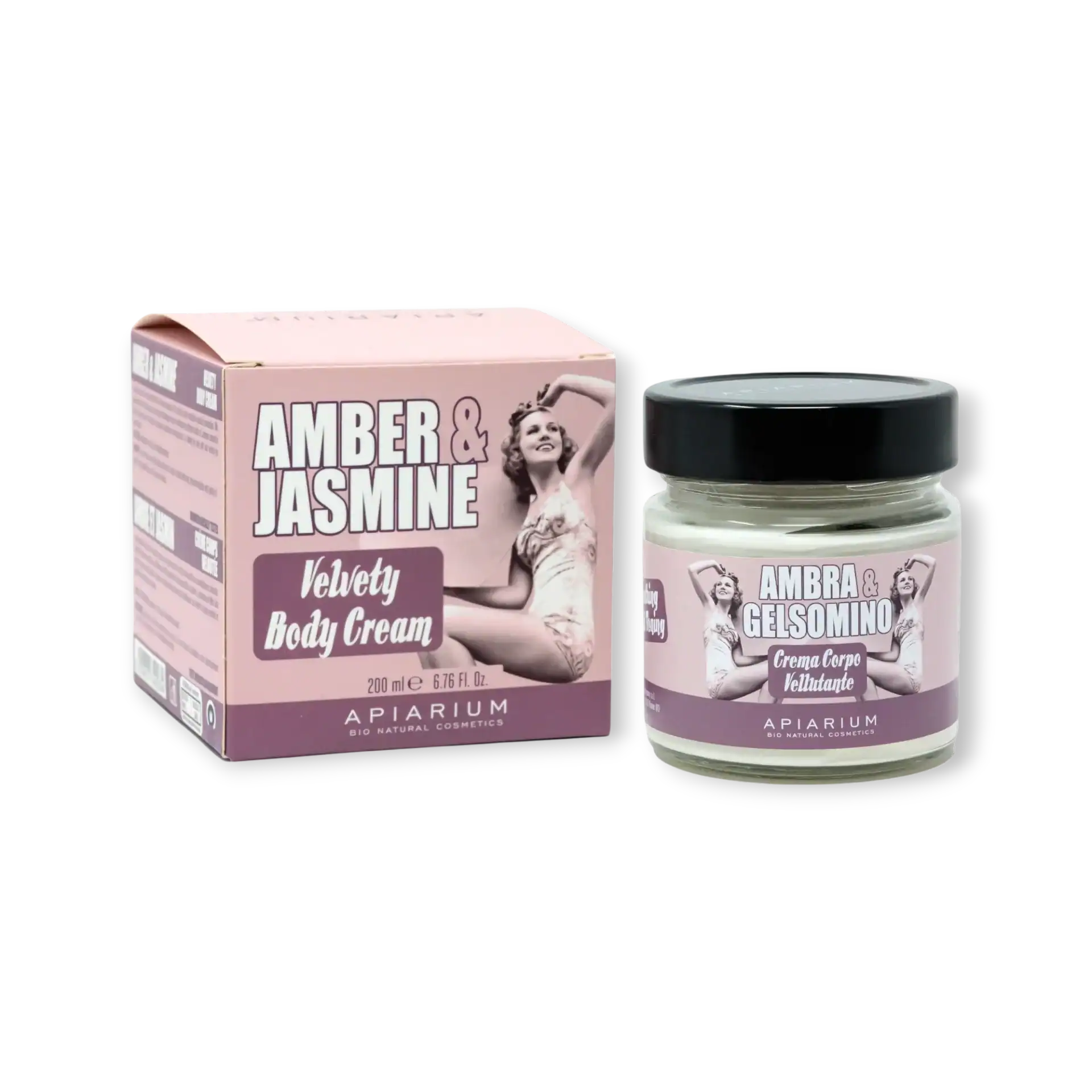 Органичен Крем за тяло Амбър и Жасмин 200 мл Apiarium