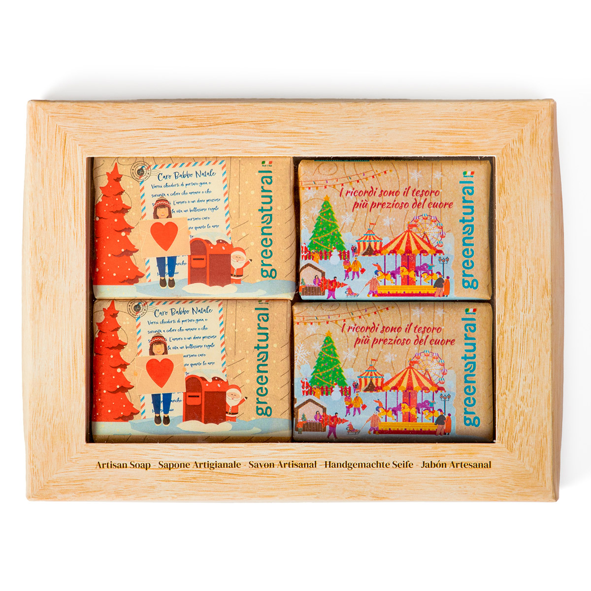 Комплект от 4 ароматни сапуна – с рамка за снимка А Комплект от 4 ароматни сапуна – с рамка за снимка А