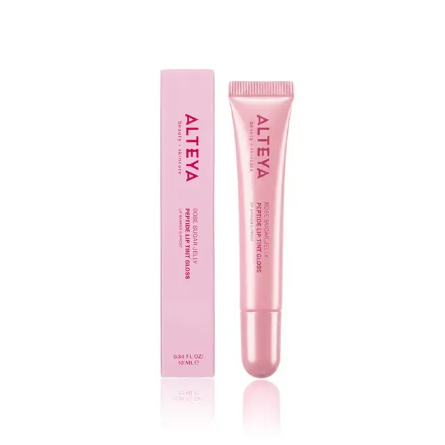 Поставена в розова опаковка, алтея за устни ROSE SUGAR JELLY Alteya Organics, подходяща за хидратация и подхранване на устните.