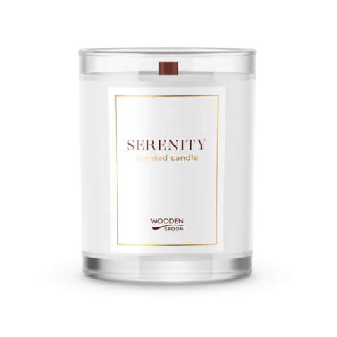Натурална соева свещ Serenity, 200 мл Wooden Spoon