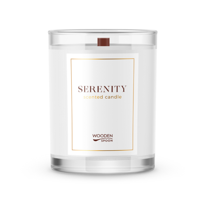 Натурална соева свещ Serenity, 200 мл Wooden Spoon