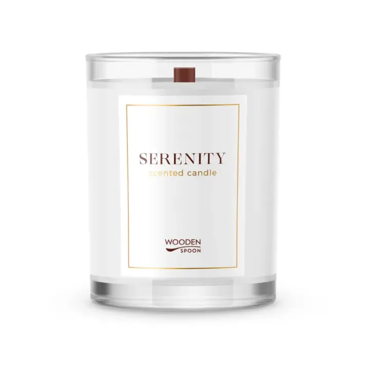 Натурална соева свещ Serenity, 200 мл Wooden Spoon