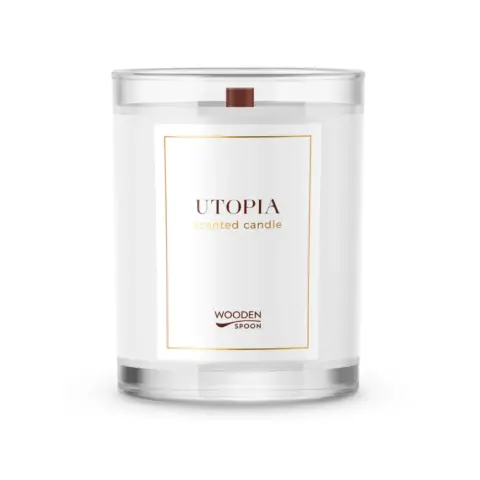 Натурална соева свещ Utopia, 200 мл Wooden Spoon